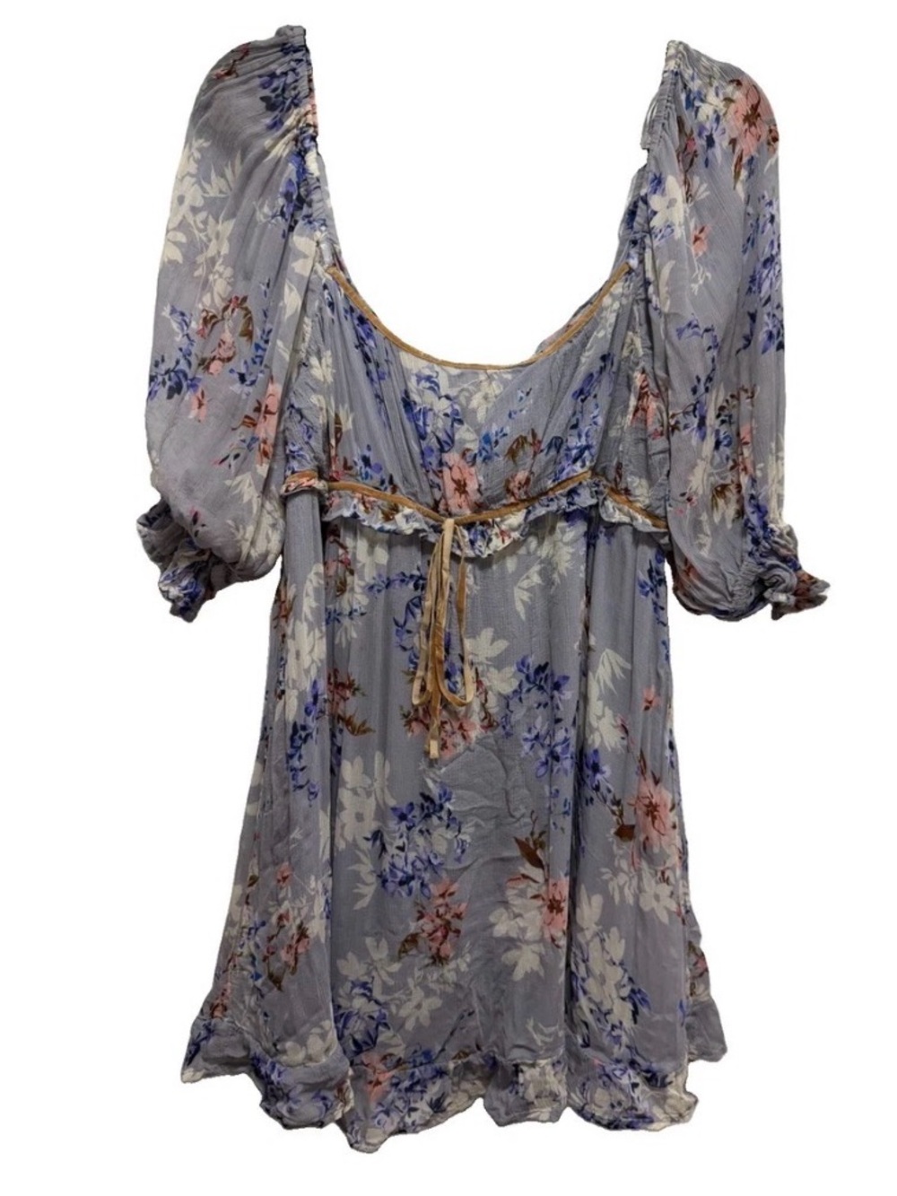 Free People Lavender Floral Mini Dress - Picture 2 of 6